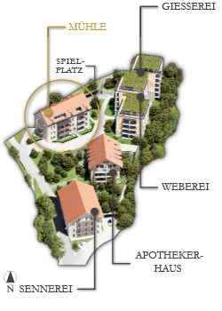 Haus&uuml;bersicht - bitte klicken Sie auf das gew&uuml;nschte Haus um die Wohnungen zu sehen.